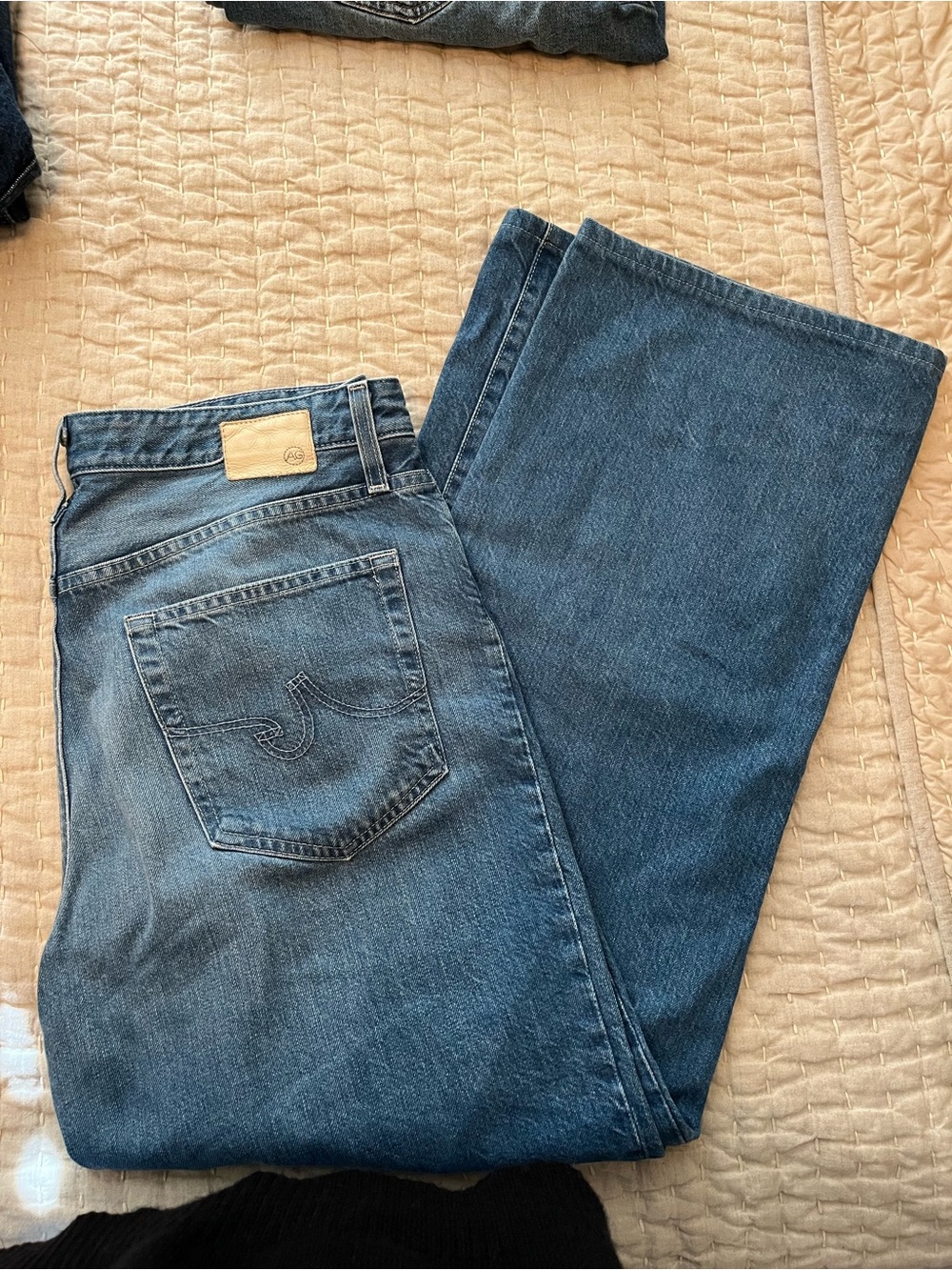 AG high rise wide leg jeans